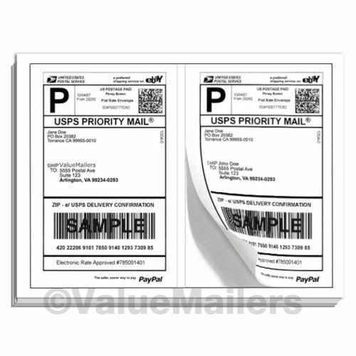 10000 8.5" X 5.5" Half Sheet Self Adhesive Shipping Labels PLS Brand